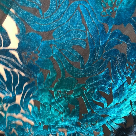 Cocoon House Chic Teal Blue Silk Kimono Cape - Picture 9 of 12